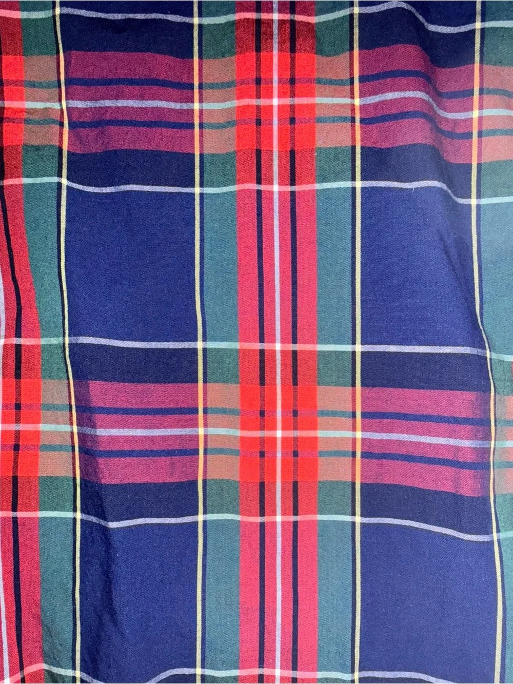 J. Crew Men's Red & Navy Plaid Button-Down Shirt